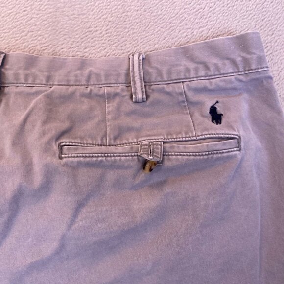 Polo Ralph Lauren Mens Chino Pants 38x32 Stretch Straight Fit Beige Cotton Blend - Picture 15 of 16